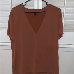 Low Cut V Neck Shirt